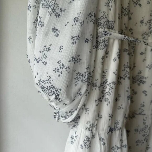 Abercrombie & Fitch Tiered Chiffon Dress | Blue and White - SP - Picture 2 of 4